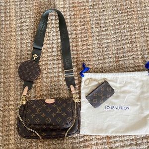 LV Multi Pochette Crossbody Bag & LV Key Pouch